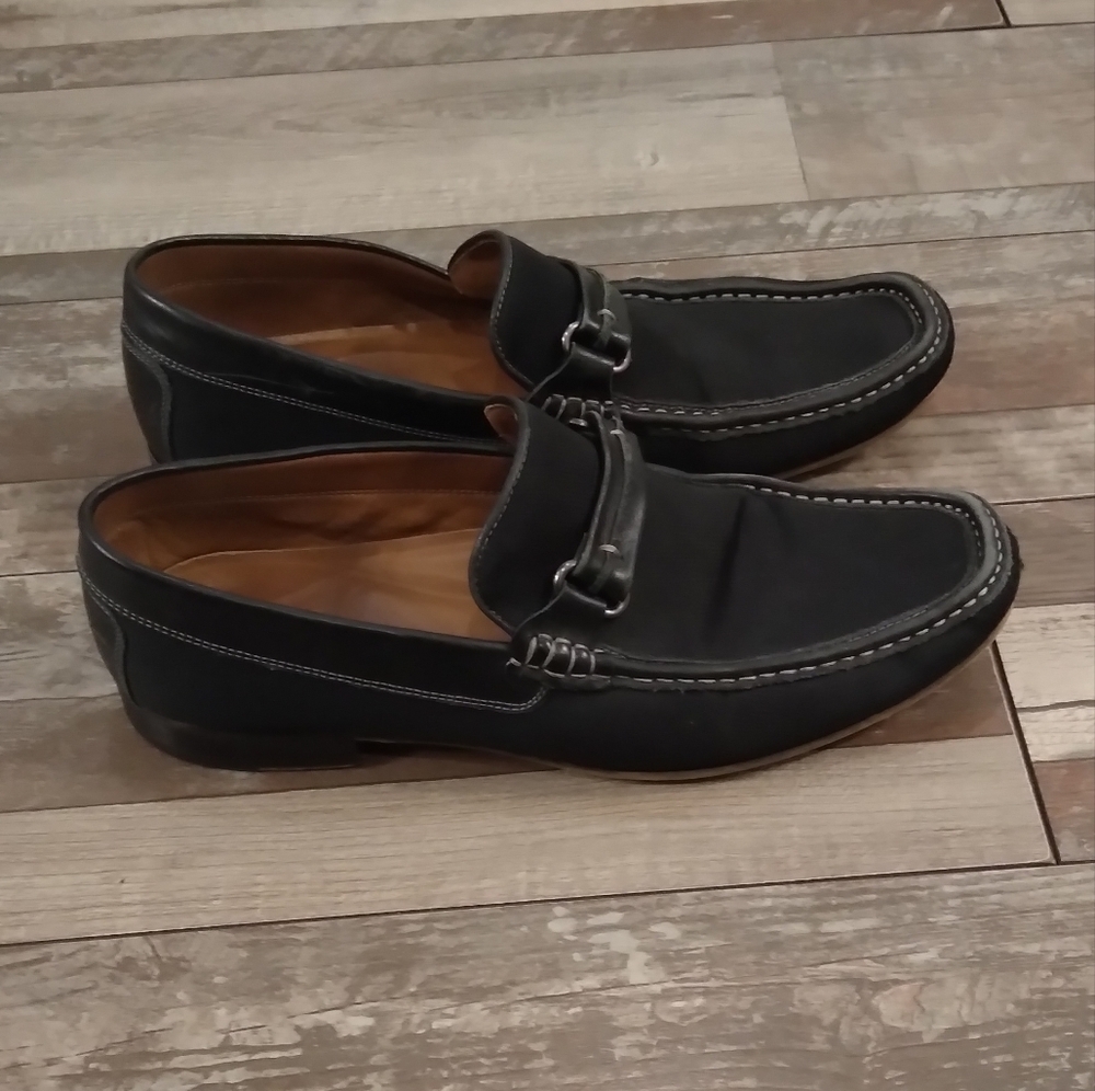 Donald Pliner Donnien Black Leather Loafer Dress Shoes Size 11M - Picture 3 of 9